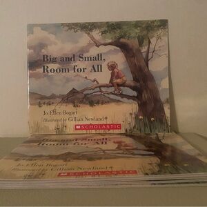 5 copies of the picture book big and small room for all